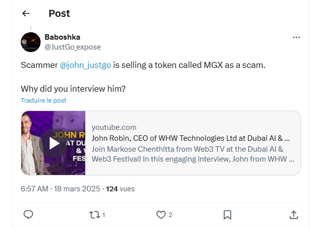 WHW Technologies Ltd John Robin - escroquerie ou pas ?