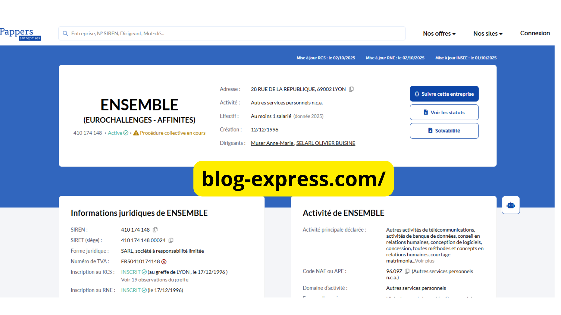 Les informations sur Eurochallenges