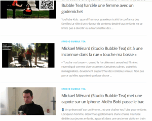 Le scandale des vidéos de bobi passe le bac